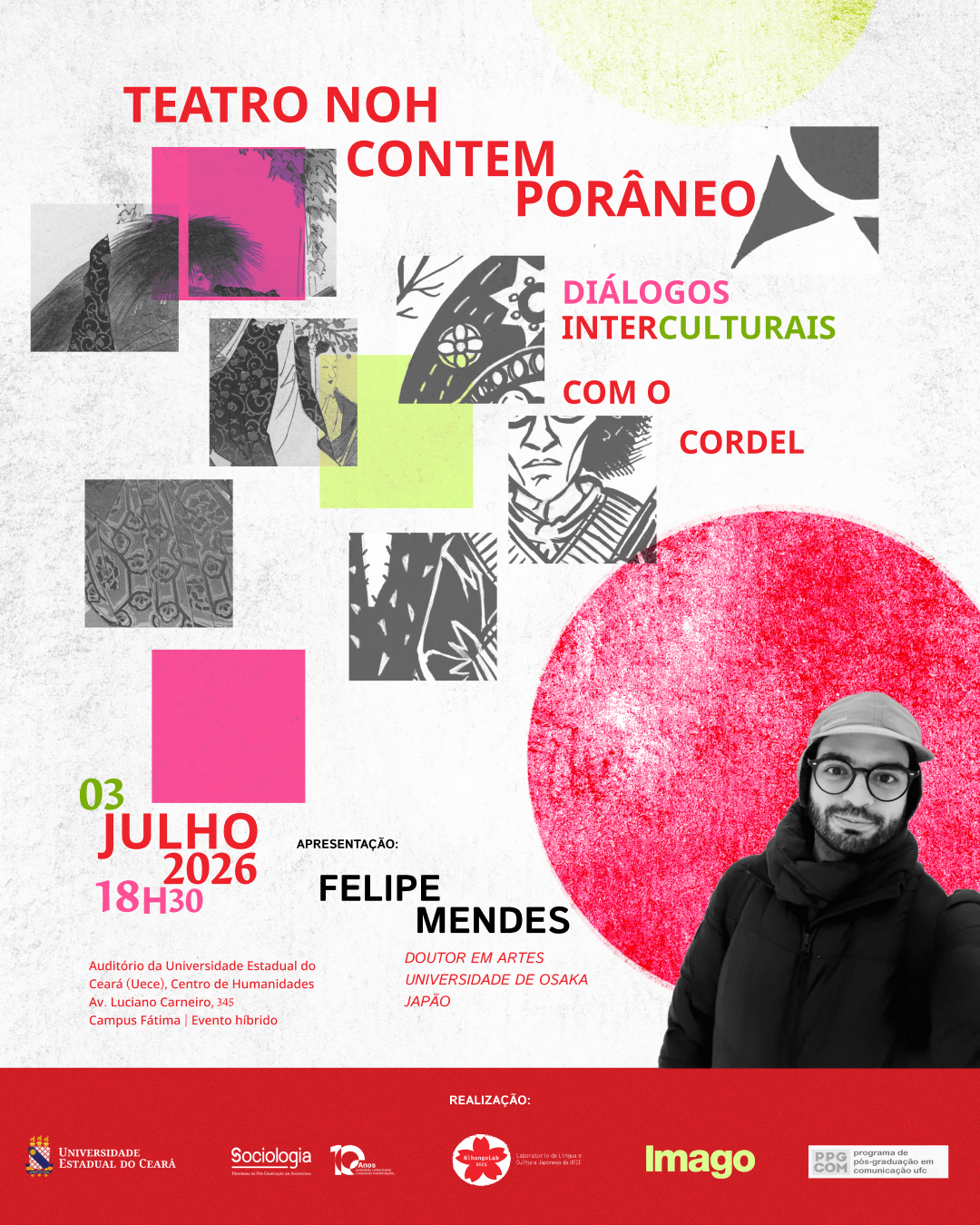 Banner: Teatro Noh Contemporâneo - Diálogos interculturais com o cordel